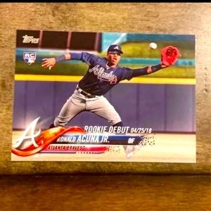 Ronald Acuna Jr 2018 Topps Update Rookie Debut RC